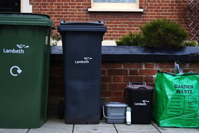 Rubbish and recycling bins