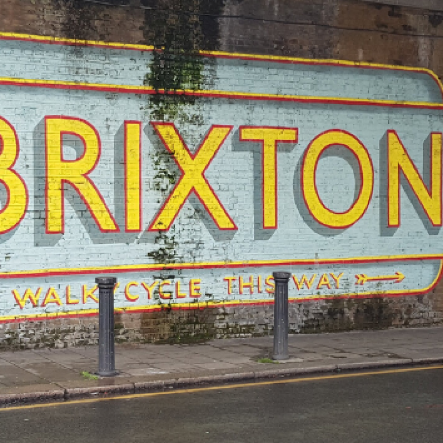 Painting under Brixton Bridge