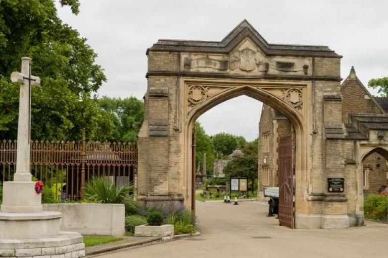 Entrance to a cemetery in Lambeth 