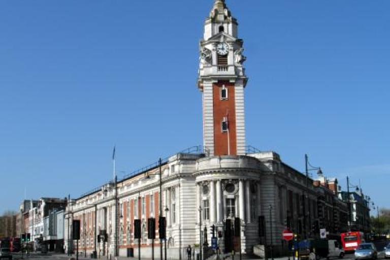 Lambeth Town Hall on a summers day