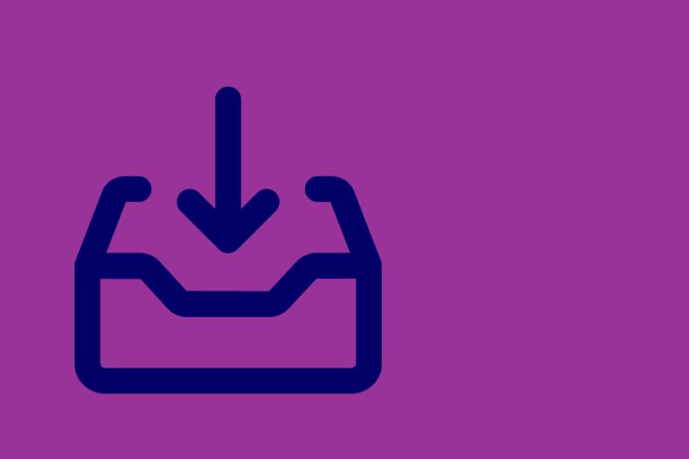 Icon of a tray for paperwork