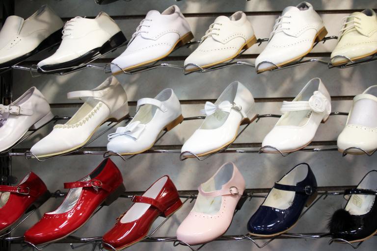 A wall covered in shows