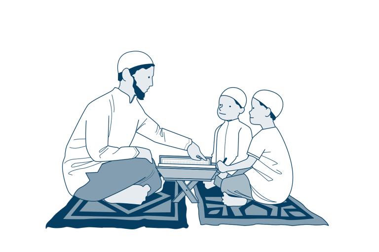 Illustration of children's religious lesson