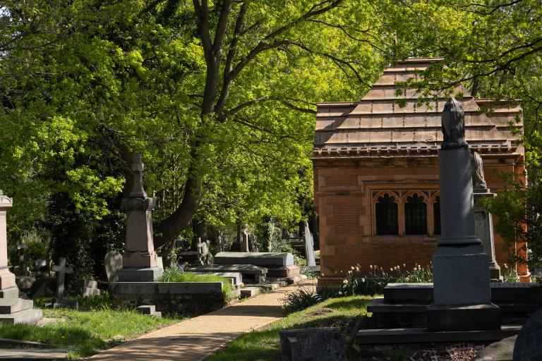 West Norwood Cemetery graveyard and chapel