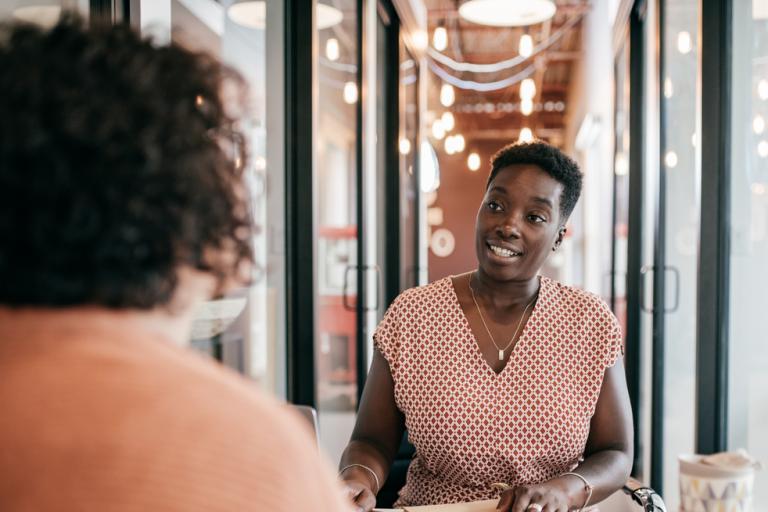 Woman interviewing a candidate