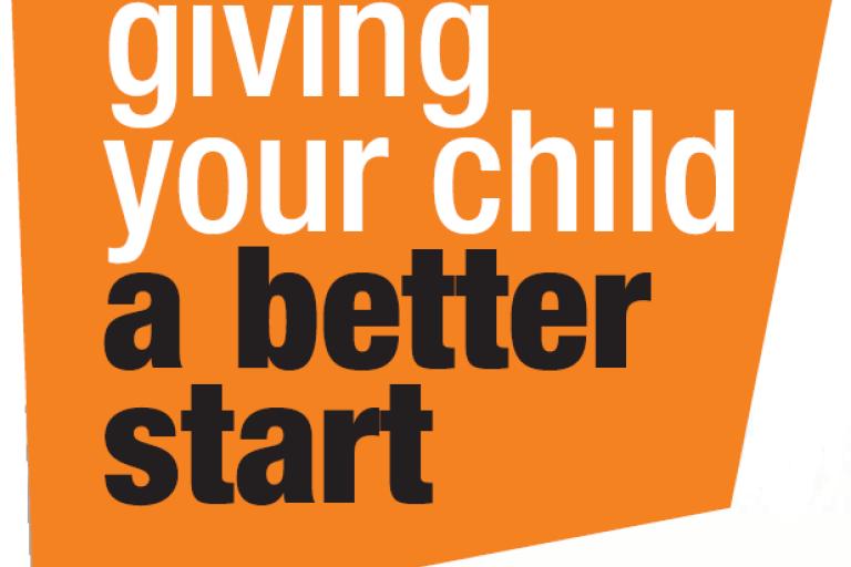 Giving your child a better start written on orange background