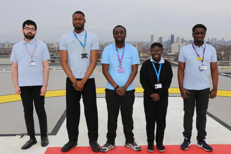 Project SEARCH interns standing in a row