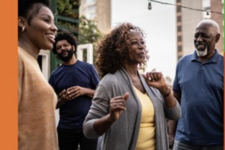 Black heritage people enjoying an event