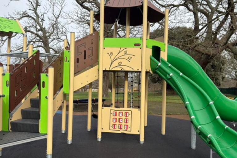 Newly built playground in Lambeth