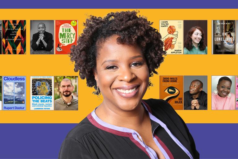 Lambeth Readers and Writers graphic with Black heritage women alongside books