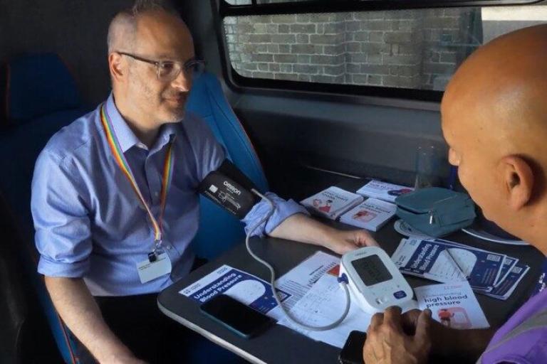 Cllr Jeremy Isaacs on wellbeing bus