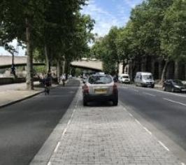Graphic design protected cycle lane
