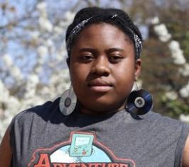 Young black girl posing for photo