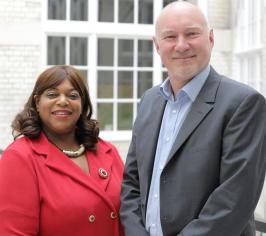 Cllr Marcia Cameron and Jim Dickson