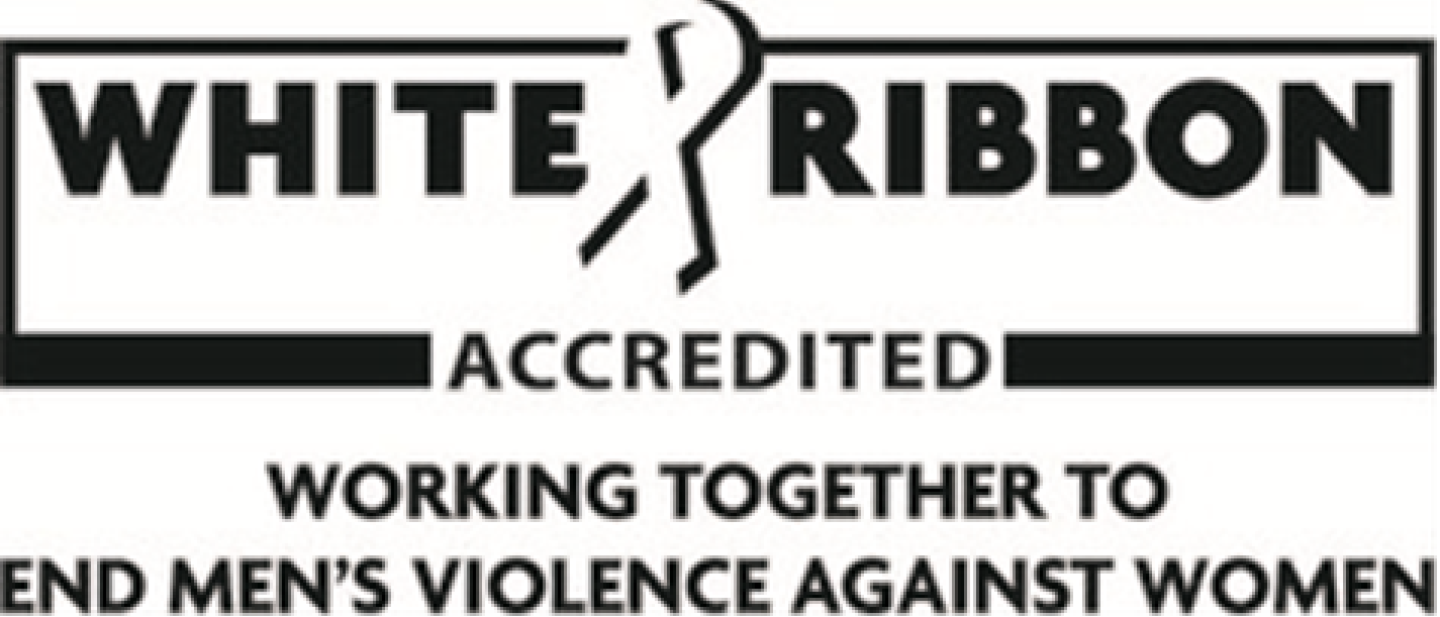 White ribbon logo