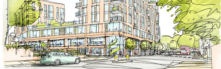 Colour illustration of the outside of oasis johanna academy