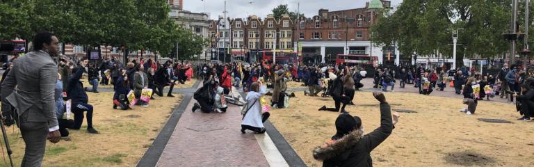 Black Lives Matter parade in Windrush Square