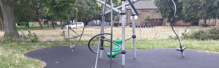 Play equipment in Larkhall park playground