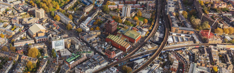 Aerial view of Brixton