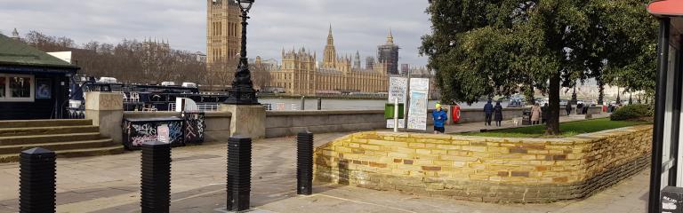 Wall built in South Bank