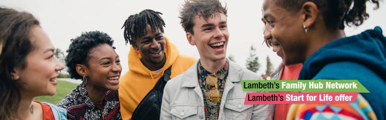 Group of young boys on grass