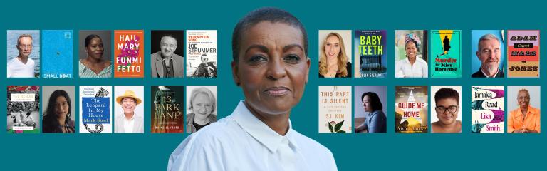 Author with books