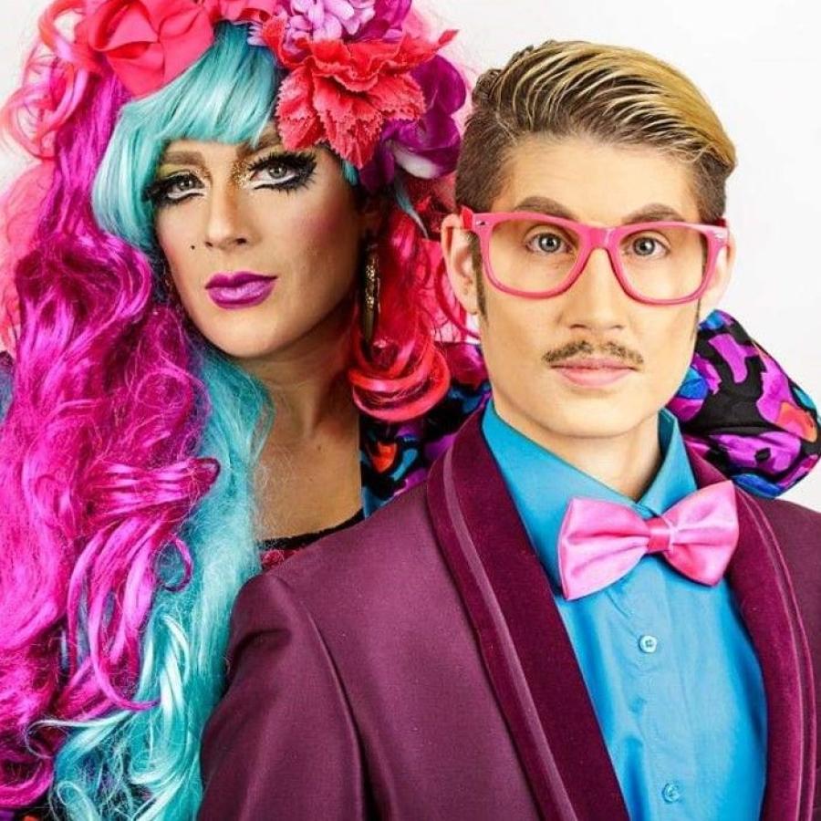 Drag queens posing for the camera