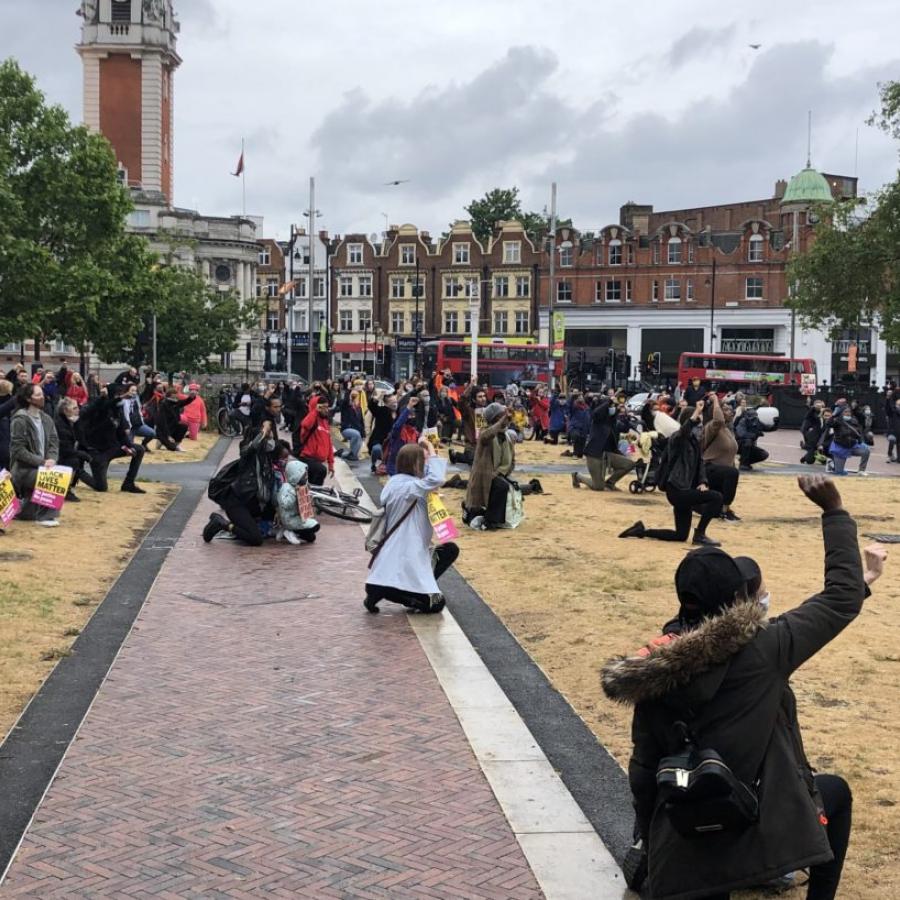 Black Lives Matter parade in Windrush Square