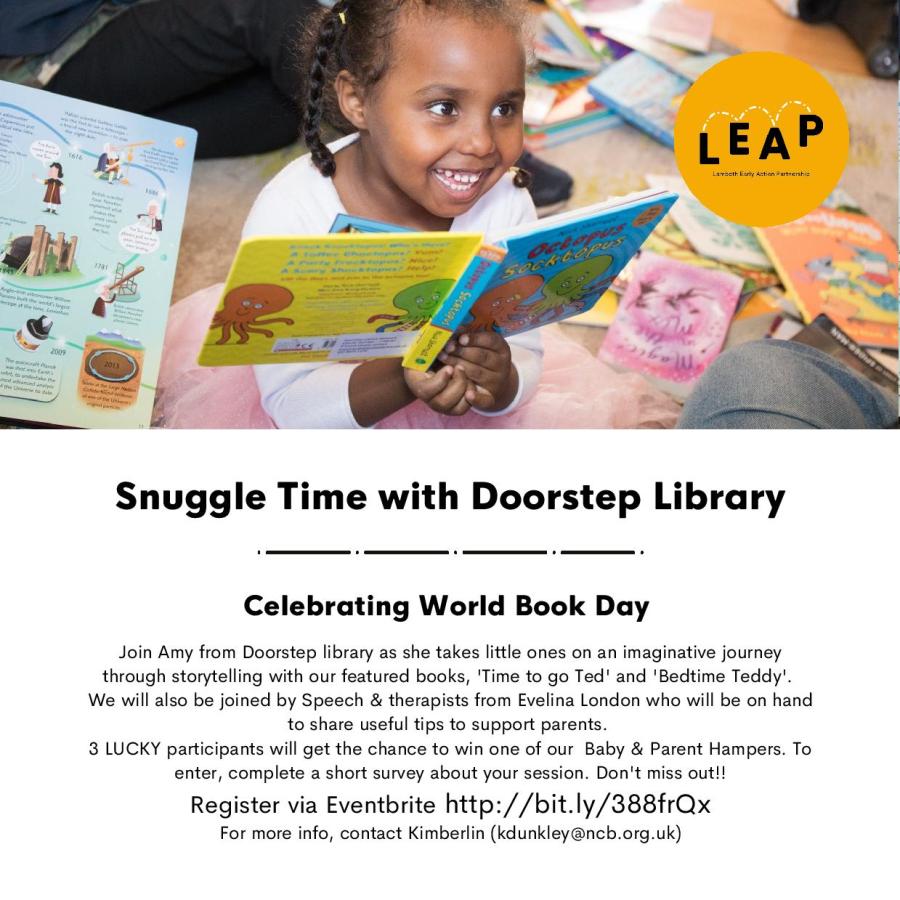 snuggle time doorstep flyer