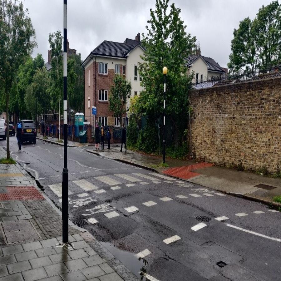 Zebra crossing on Larkhall Lane