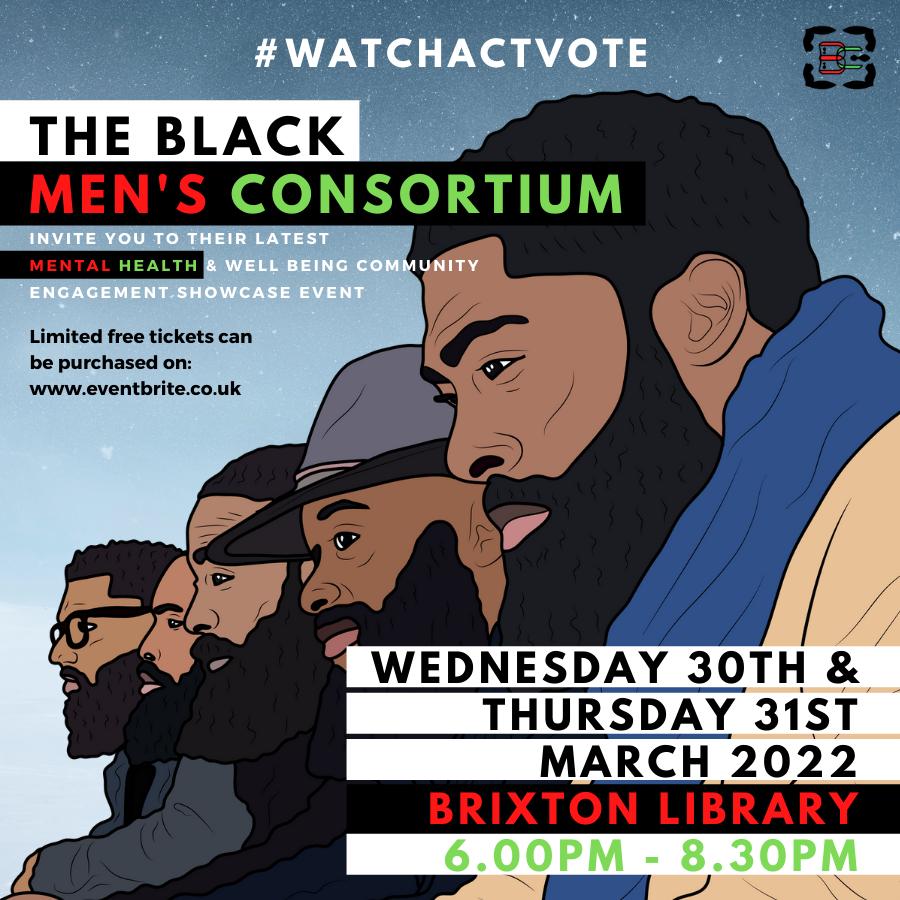 poster for black mens consortium illustrated profiles