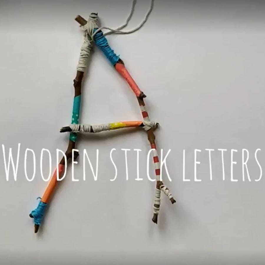 Using wooden stick for craft work