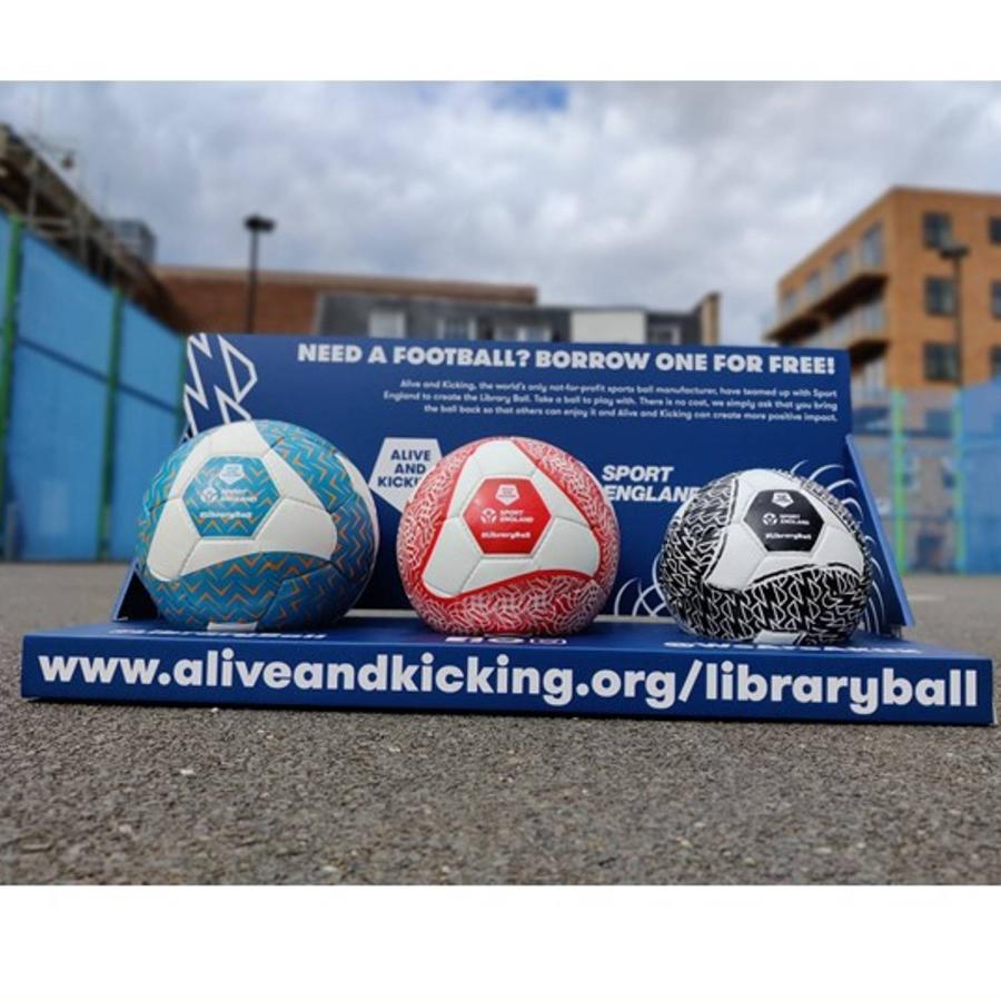 Football library stand poster