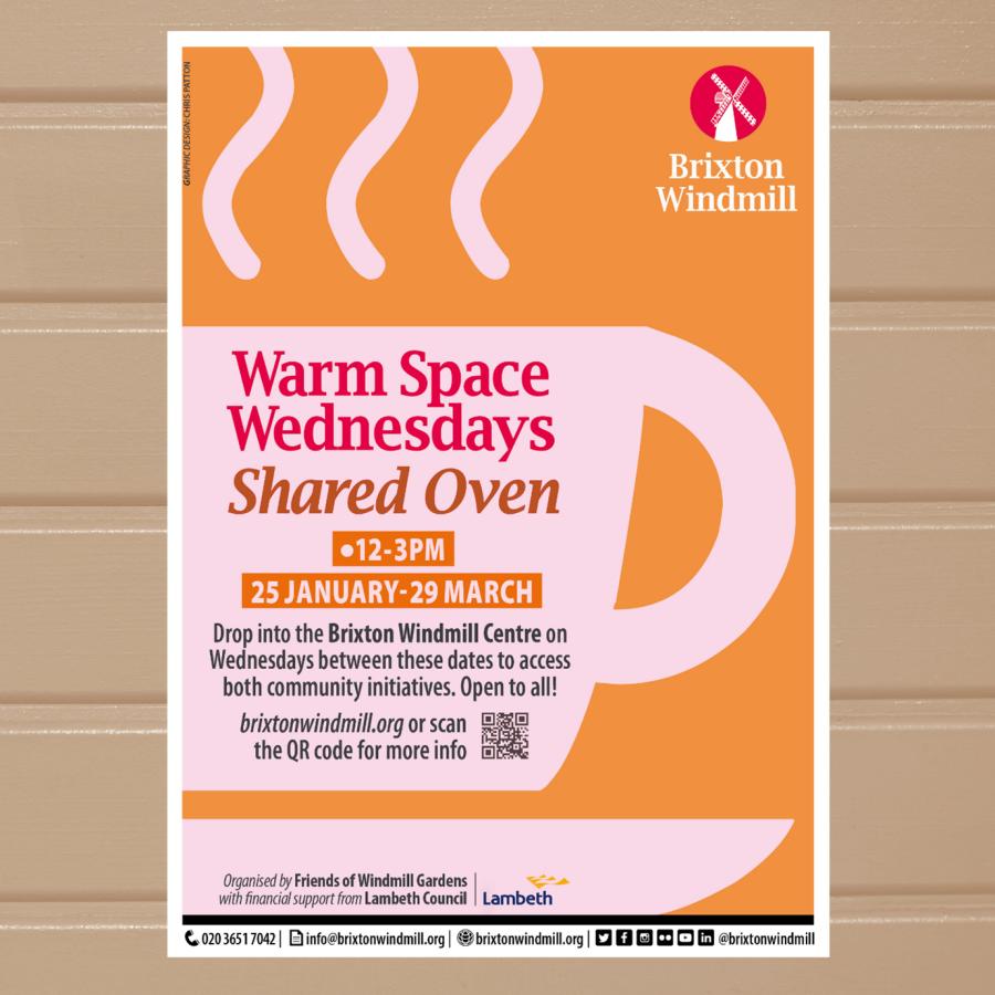 warm space brixton windmill centre poster