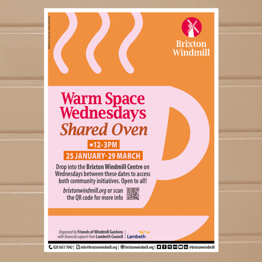 warm space brixton windmill centre poster
