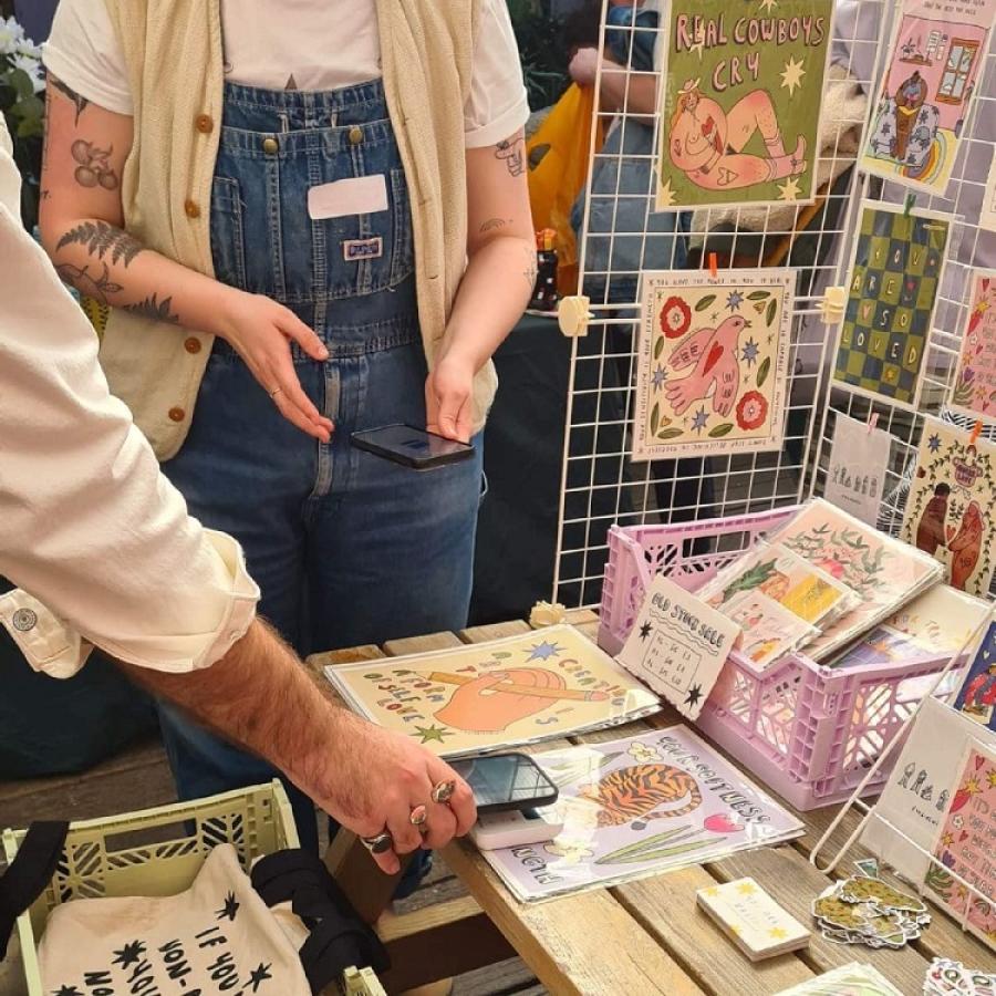 Ldn Queer Marketplace artwoirk on display
