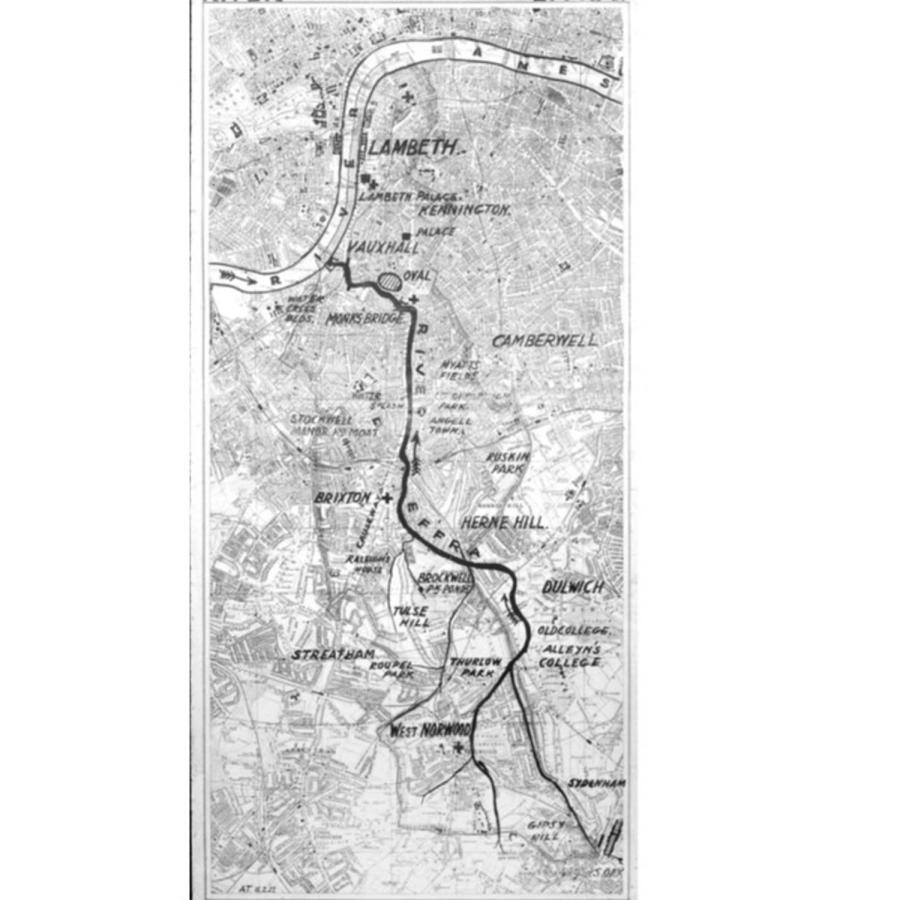 a map of tracing the River Effra