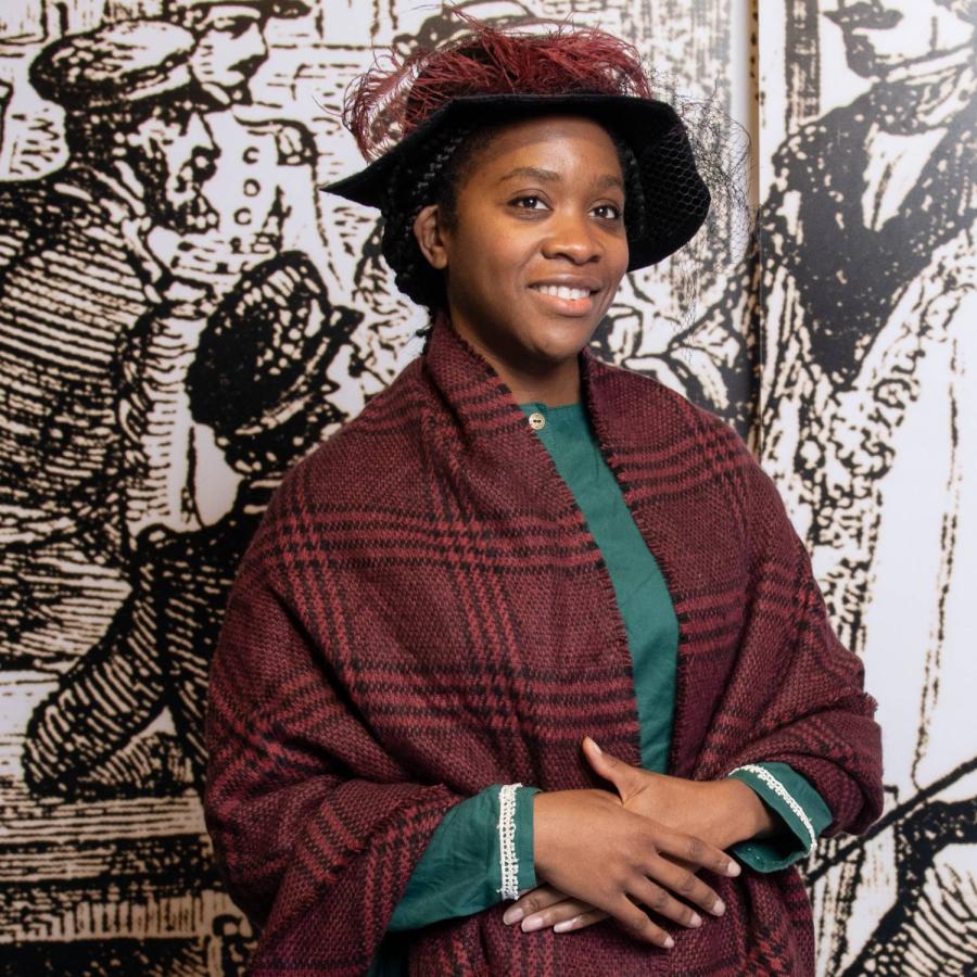 woman pretending to be Mary Seacole