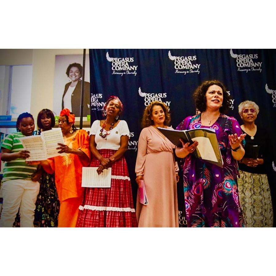 a group of women performing