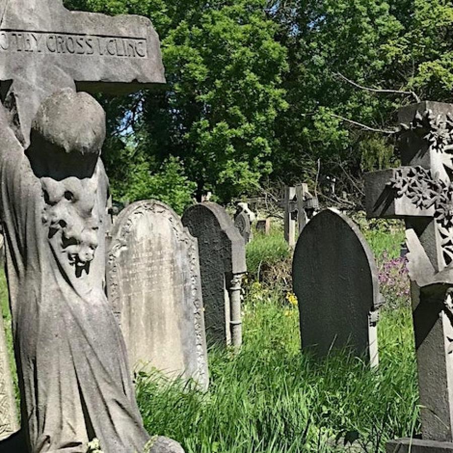 gravestones in West Norwood Cemetery