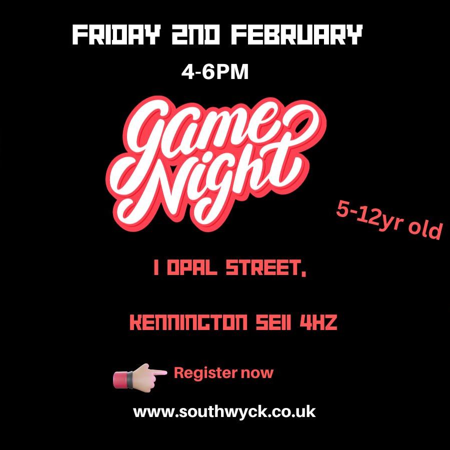 Games Night 2 Feb 2024 poster