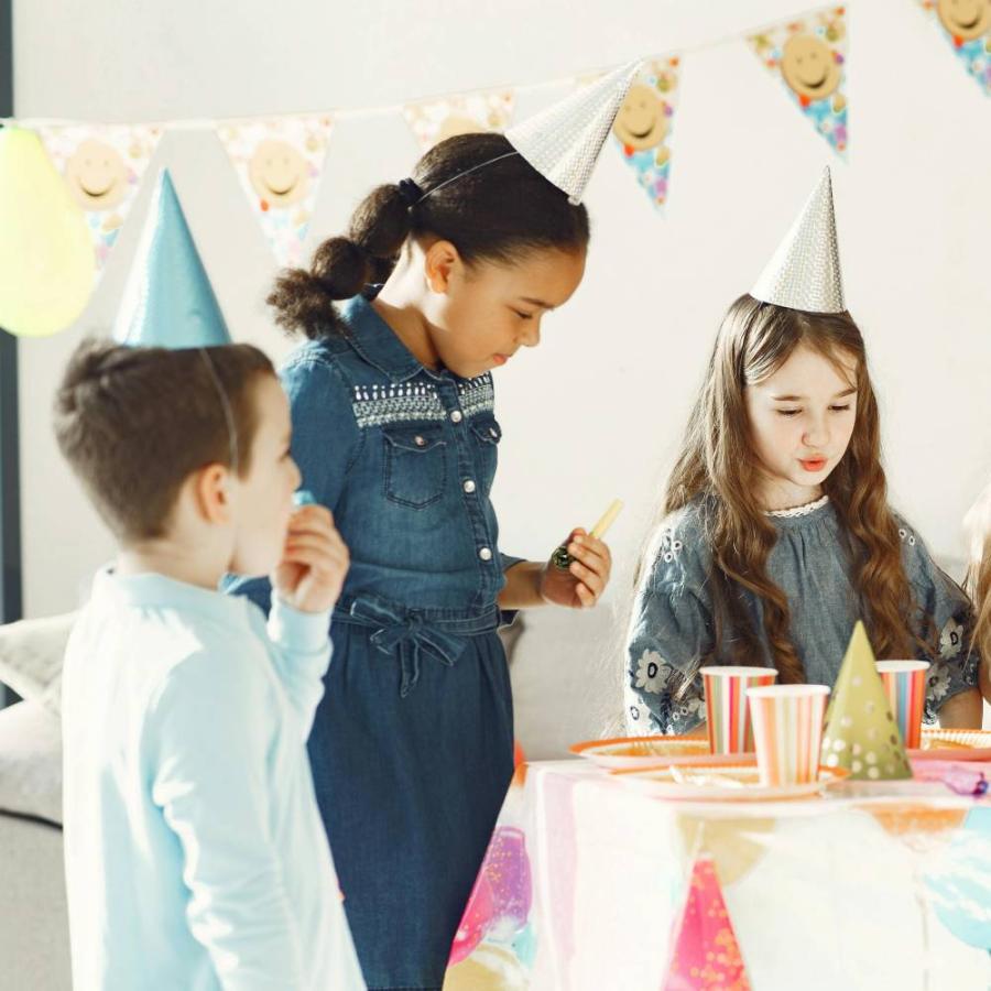 children celebrating