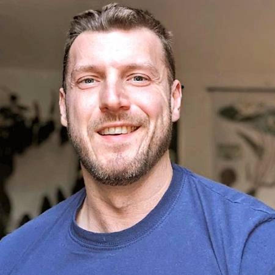 a snapshot of Sacha Coward, the author