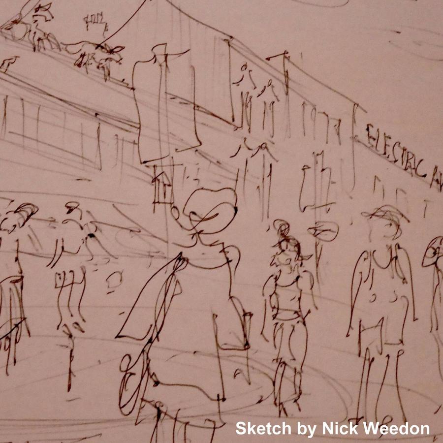 an urban sketch
