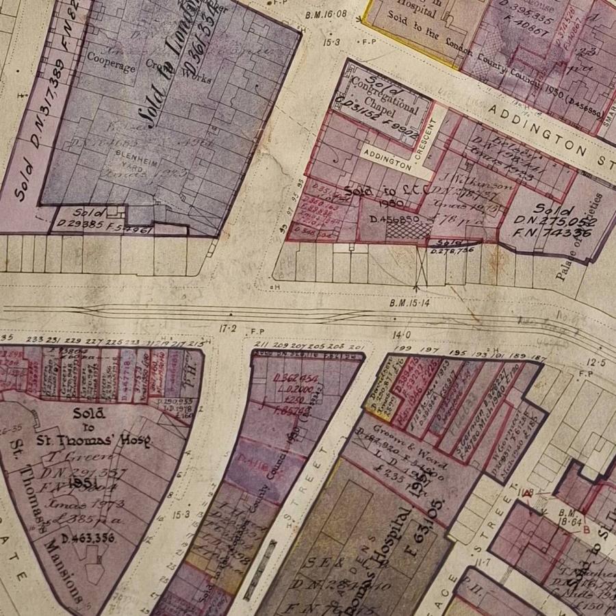 map of Lambeth Palace Library