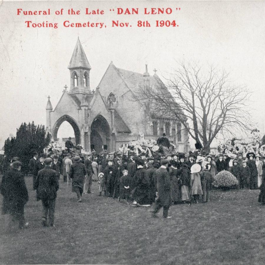 Various people gathered at Lambeth Cemetery