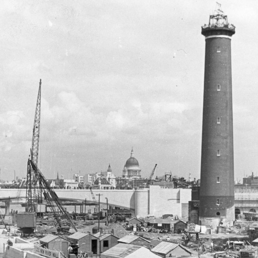 A lighthouse by the harbour